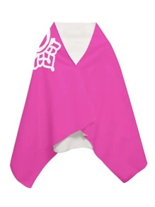 1入組條皇冠和字母圖案沙灘巾現代超細纖維戶外旅行沙灘巾 - 彩色 - 查看 2