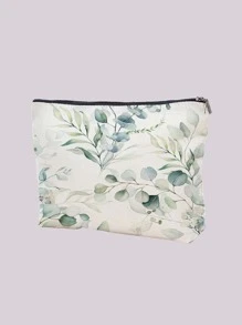 1 túi đựng mỹ phẩm dây kéo hình chiếc lá - Nhiều màu - Xem 1