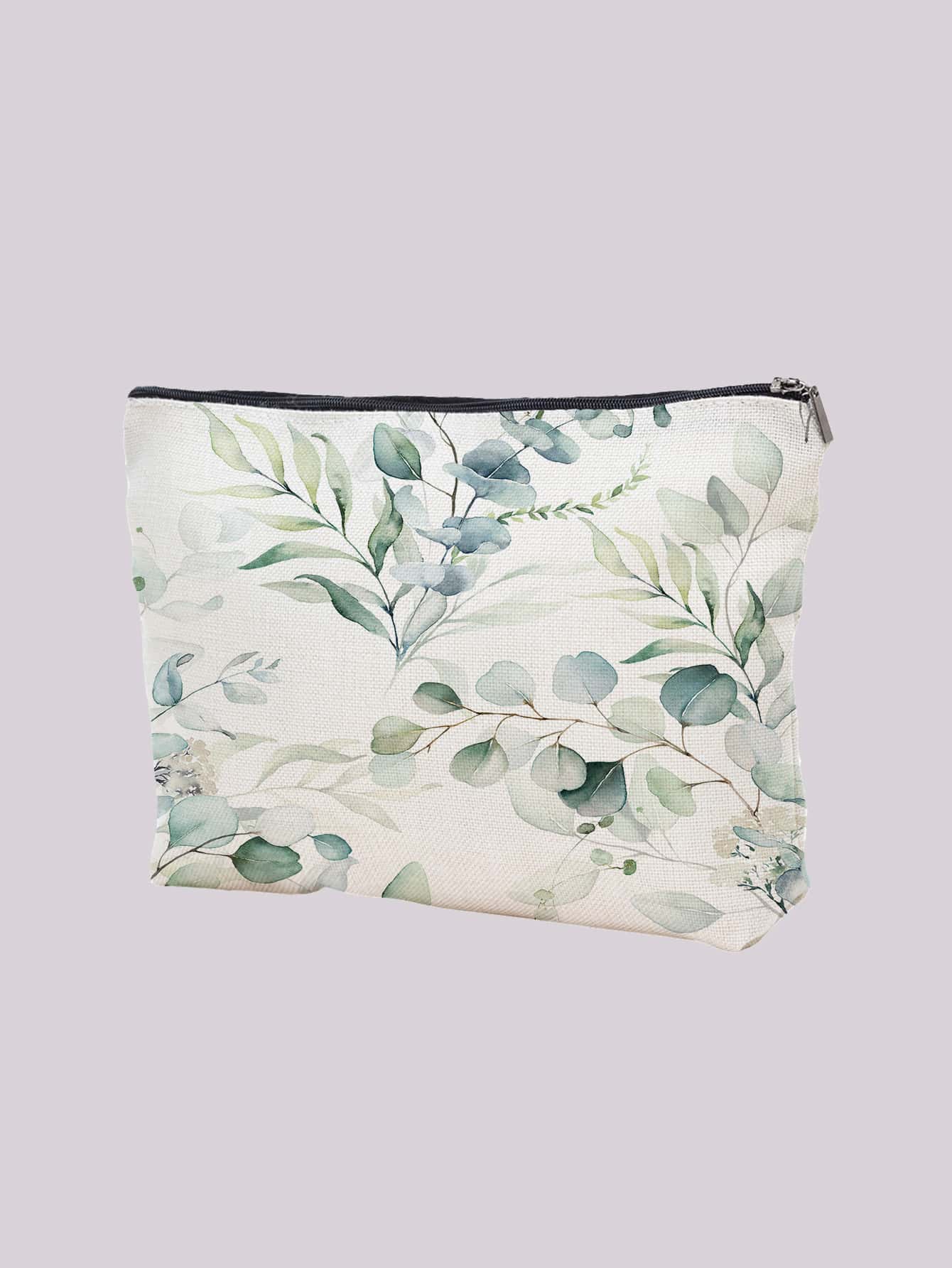 1 túi đựng mỹ phẩm dây kéo hình chiếc lá - Nhiều màu - Xem 1