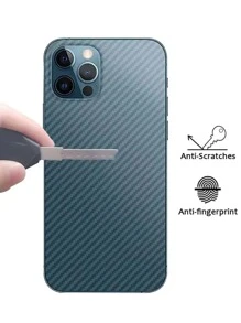 2pcs Textured Back Protection Film Compatible With iPhone - Clear - View 3