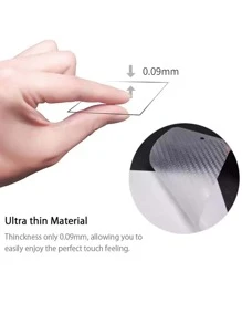 2pcs Textured Back Protection Film Compatible With iPhone - Clear - View 6