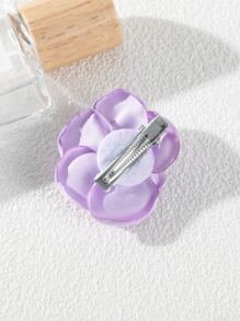 6pcs Flower Decor Hair Clip - Purple - View 4