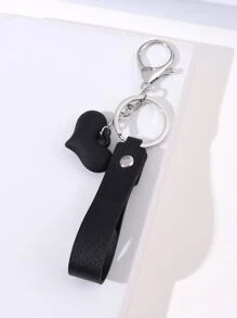 Heart Charm Keychain Valentine's Day Gift Souvenir Car Accessories Bag Charm School Cute Goth Y2k Bag Accessories Lanyards With Id Holder Car Accessories Bag Charms - Black - View 2