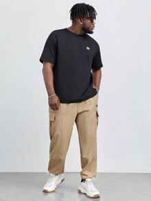 Manfinity Men Flap Pocket Side Cargo Trousers - Khaki - View 3