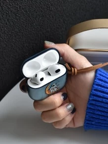 Hộp đựng và dây đeo trong suốt có họa tiết hình ảnh phi hành gia và mặt trăng Tương thích với AirPods - Nhiều màu - Xem 3