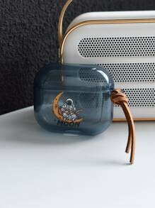 Hộp đựng và dây đeo trong suốt có họa tiết hình ảnh phi hành gia và mặt trăng Tương thích với AirPods - Nhiều màu - Xem 4