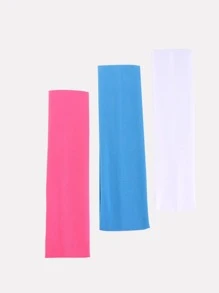 3入組素色髮帶 - 彩色 - 查看 2