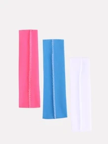 3入組素色髮帶 - 彩色 - 查看 3