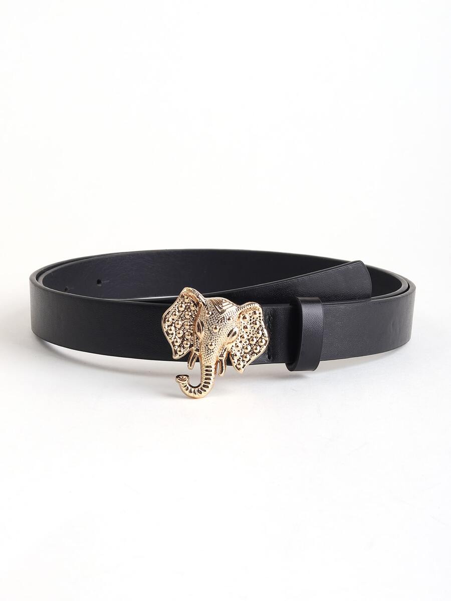 大象搭扣腰帶 - 黑色 - 查看 1