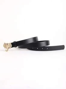 大象搭扣腰帶 - 黑色 - 查看 3