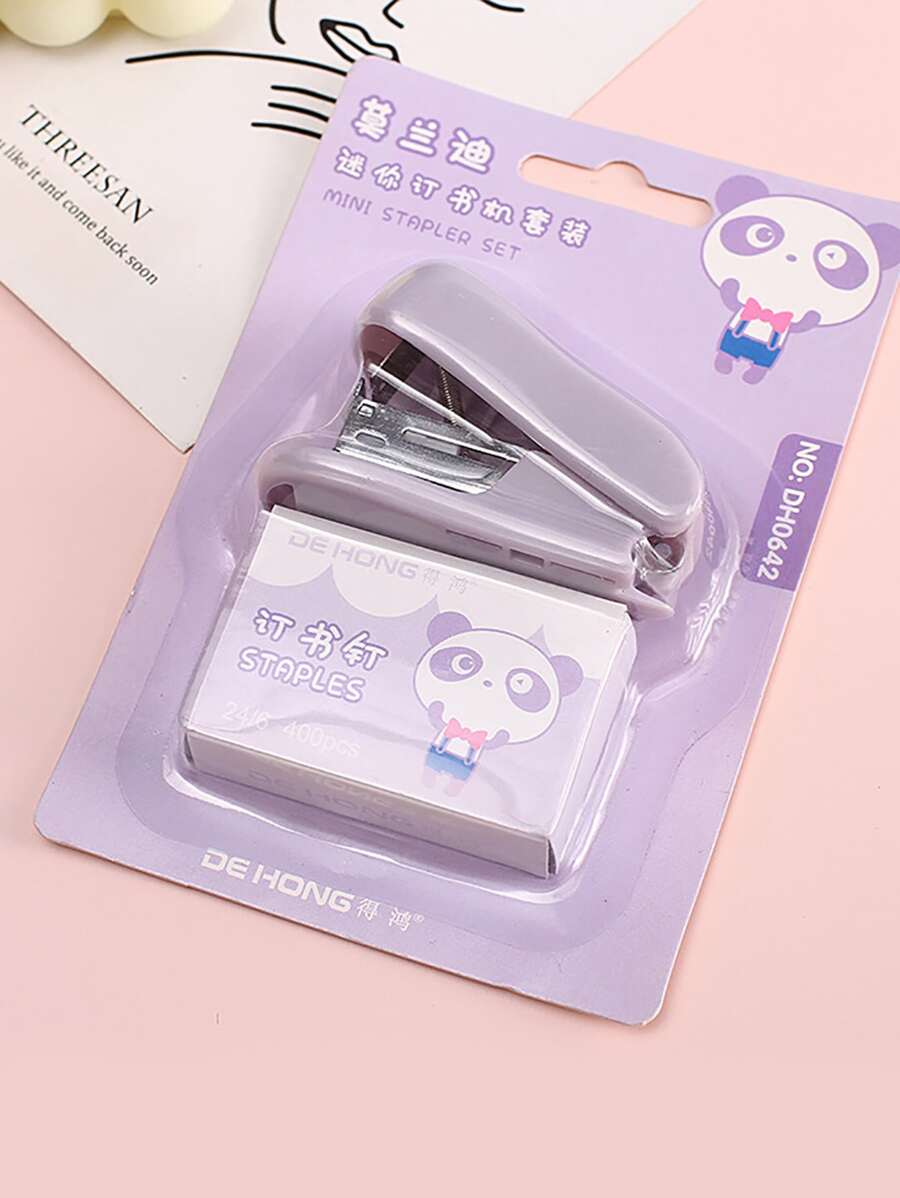 1隨機送色迷你訂書機,適用於學生 - 紫色 - 查看 1