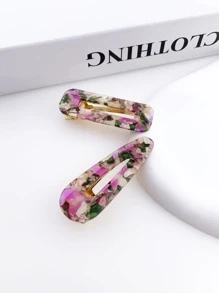 2pcs Graphic Hair Clip