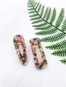 2pcs Graphic Hair Clip