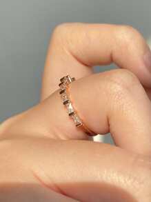 Anillo zirconia cúbica - Oro rosa - Ver 4