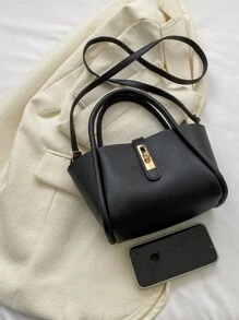 女士新款素色PU皮革時尚媽媽手提包多用途斜挎包包帶小零錢包