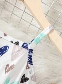 少女心印花背心連體褲及開衫背心外套 - 彩色 - 查看 4