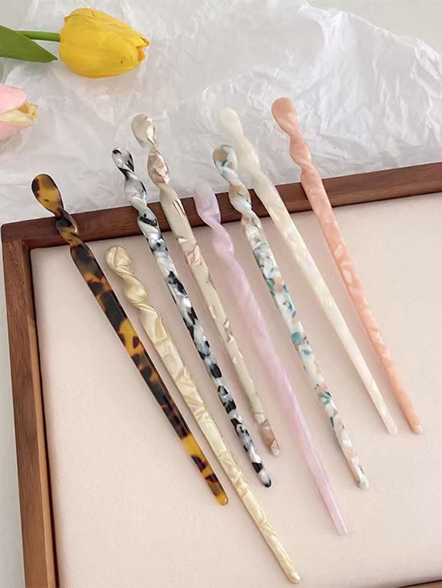 1pc Women Random Color Graphic Hair Pin For Hair Decoration Boho - Multicolor - View 1