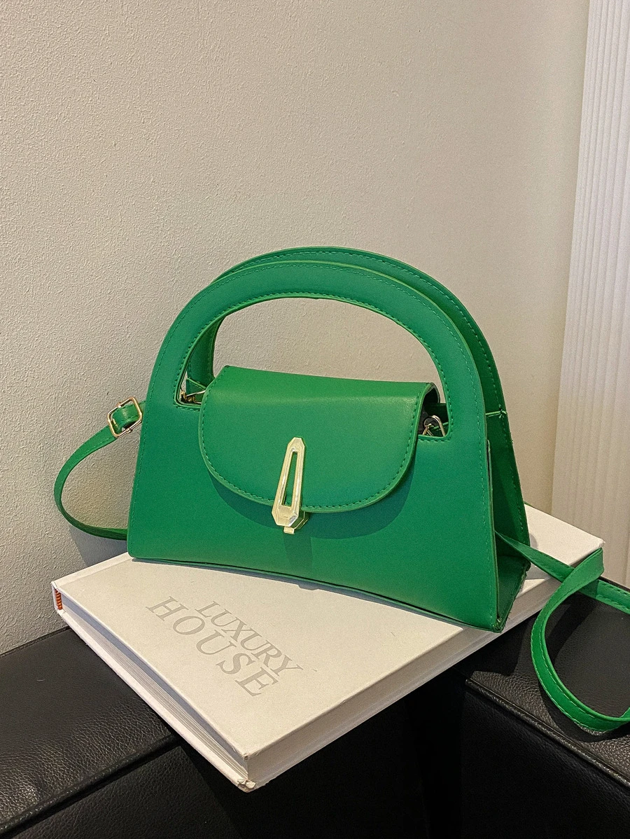 Màu thuần Đúng mốt Hình bán nguyệt Của phụ nữ Túi xách tay , Túi đeo vai , Và Túi đeo chéo - màu xanh lá - Xem 1