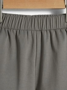 SHEIN 小男童字母圖案翻蓋口袋工裝褲