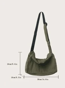 女士斜挎包女單肩女士設計師手提包純色大容量休閒帆佈單肩女包 - 查看 7