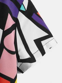 SHEIN 小男童幾何印花襯衫 - 彩色 - 查看 4