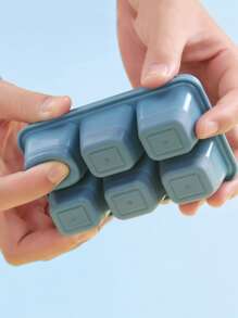 1pc Plastic Ice Cube Mold, Minimalist Mixed Color Ice Tray For Home - Red - View 2