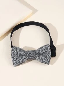 Hombres lana corbata de lazo - Gris Claro - Ver 3