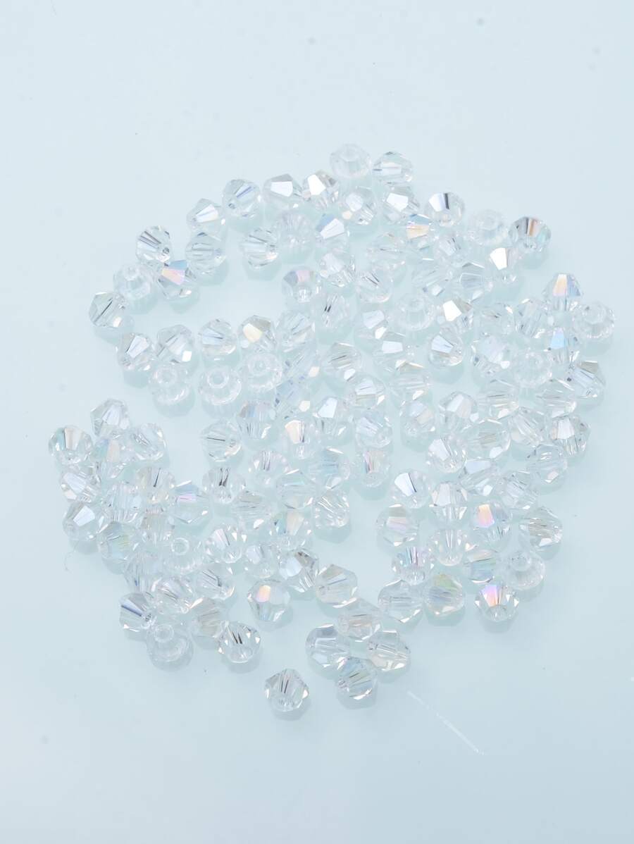 120pcs/set Glass Beads DIY Jewelry Accessory - White - View 1