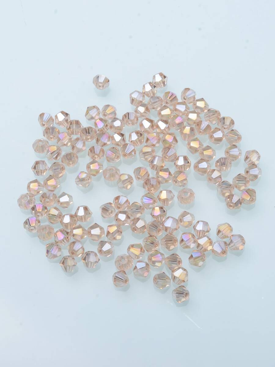 120pcs/set 6mm Glass Beads DIY Jewelry Accessory - Champagne - View 1