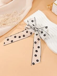Họa Tiết Hoa Nơ Trang Trí Kiểu Pháp Kẹp - Đen và trắng - Xem 3