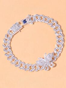 1 vòng chân hình con bướm màu bạc - Bạc - Xem 2