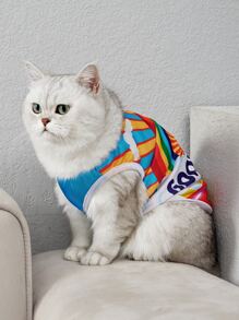 PETSIN 1入組彩虹印花寵物背心 - 彩色 - 查看 5