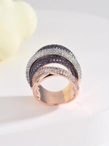 1 Miếng Đúng mốt Sang trọng Phong cách Nhiều màu Khối Zirconia  Của phụ nữ Vĩnh cửu Nhẫn , Tuyệt vời Qủa tặng Đối với Ngày lễ Mẹ - Nhiều màu - Xem 3
