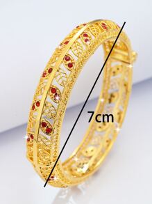 KKCOLA 方晶鋯石裝飾鏤空手鐲