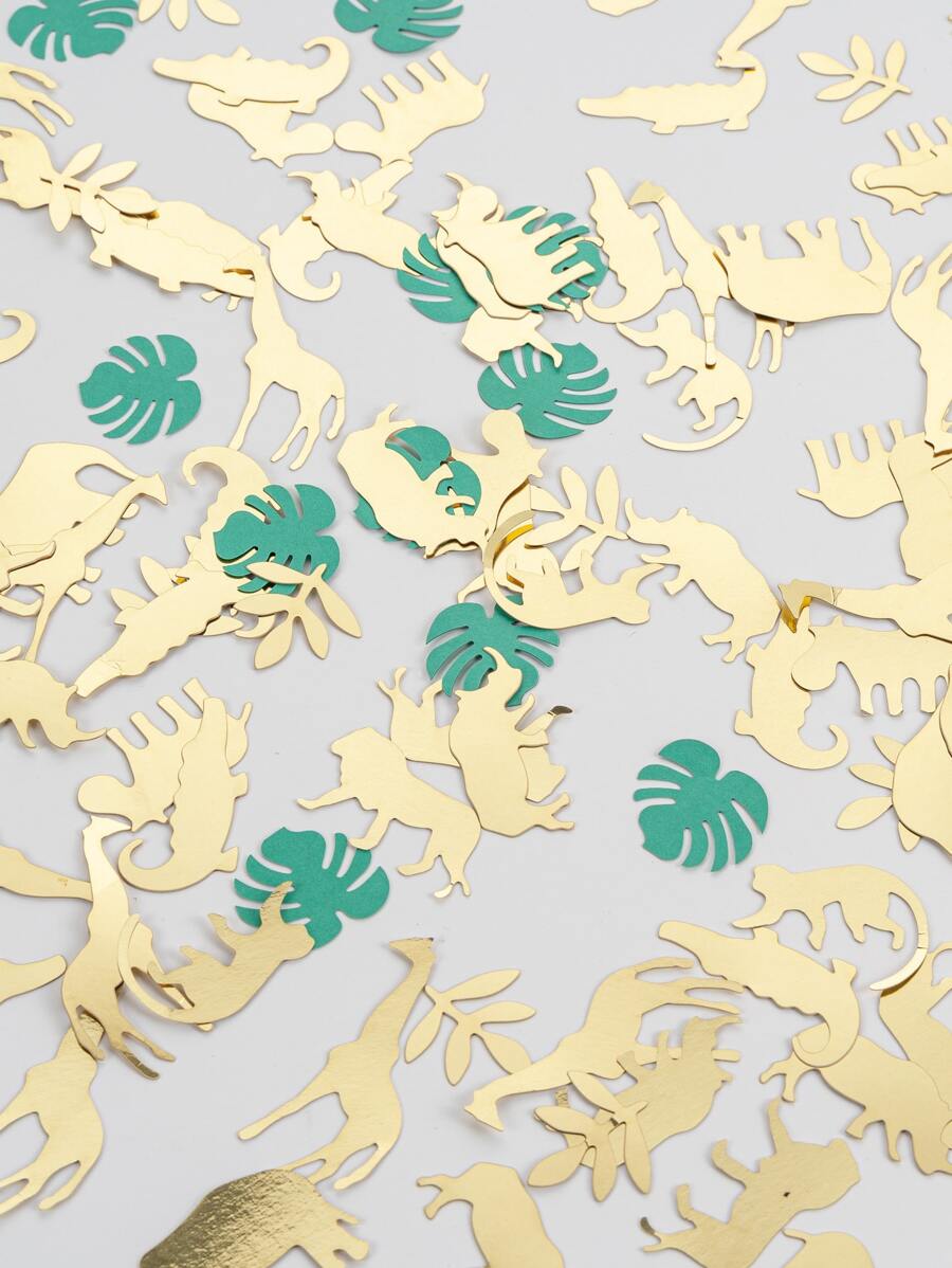 100pcs/Set Animal Design Throwing Confetti, Cartoon Paper Confetti For