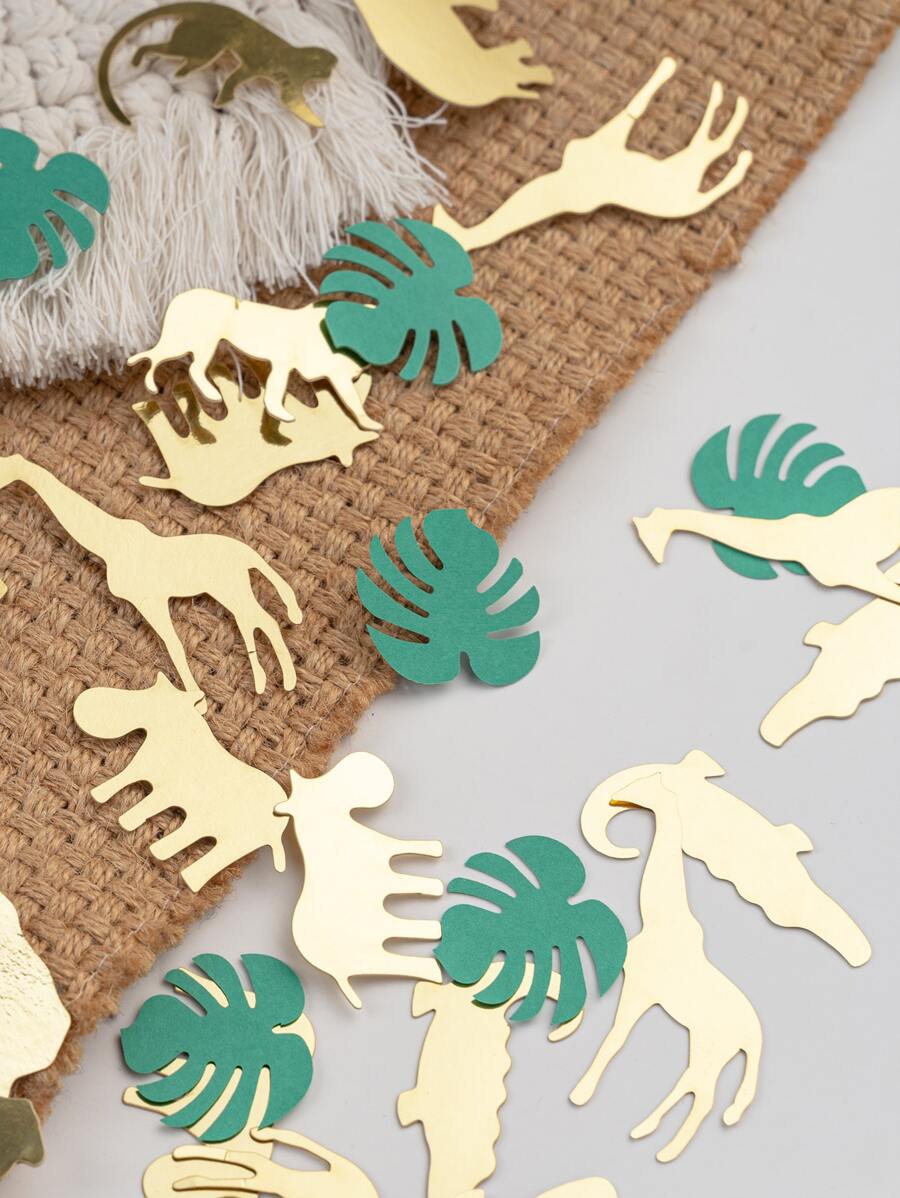 100pcs/Set Animal Design Throwing Confetti, Cartoon Paper Confetti For