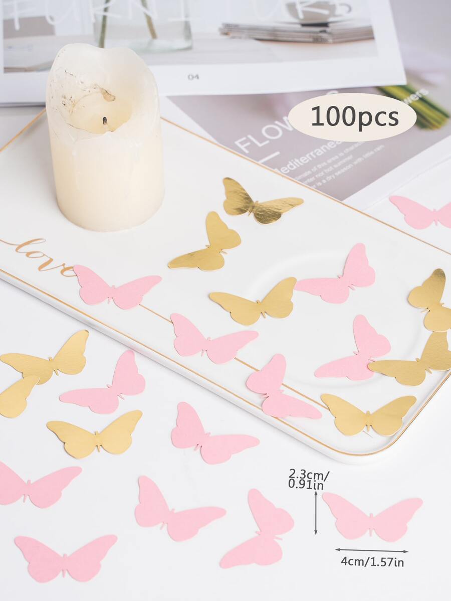 100pcs/Set Paper Throwing Confetti, Creative Butterfly Design Tissue