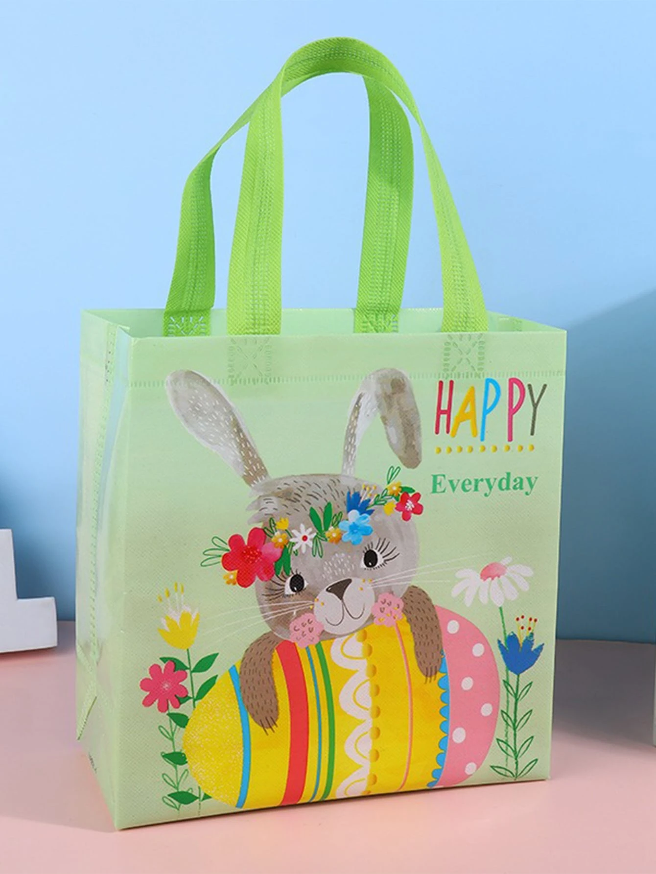 1Pc Non-Woven Fabric Gift Bag, Creative Rabbit & Floral Pattern Gift  Packaging Bag For Easter | Shein