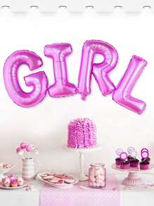 1入組字母設計粉色小氣球 - 粉色 - 查看 1