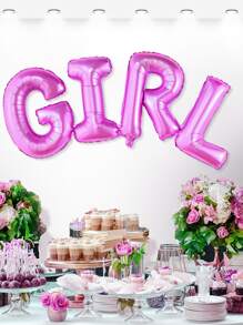 1入組字母設計粉色小氣球 - 粉色 - 查看 3