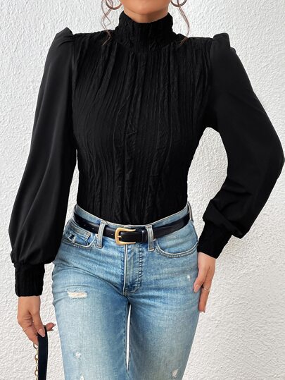 Firerie 小高領燈籠袖上衣