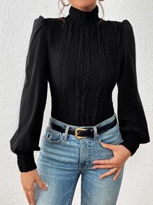 Firerie Atasan Wanita Plain Casual - Hitam - View 5