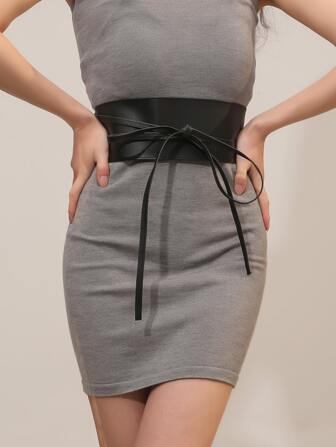 1 st Dam Moderiktigt Rosett Läderbälte, PU Läder Klädbälte För Vardagsbruk Halloween Sommar, Skola Höst, Höst, Halloween