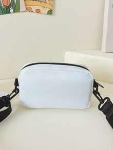 Chicas Bolsa cuadrada con diseño de parche de letra - Multicolor - Ver 5