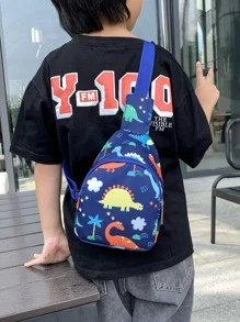 男孩恐龍圖案單肩包 - 彩色 - 查看 2