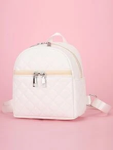 Chicas Mochila clásica guateado - Blanco - Ver 2