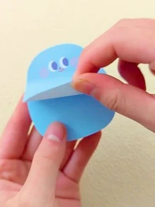 1入組卡通圖案便利貼 - 紫色 - 查看 3