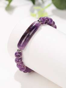 Vòng tay pha lê tự nhiên - Màu tím - Xem 3