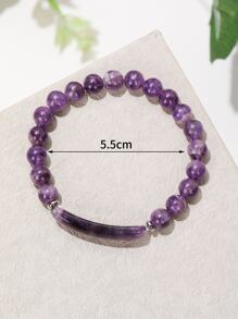 Vòng tay pha lê tự nhiên - Màu tím - Xem 4