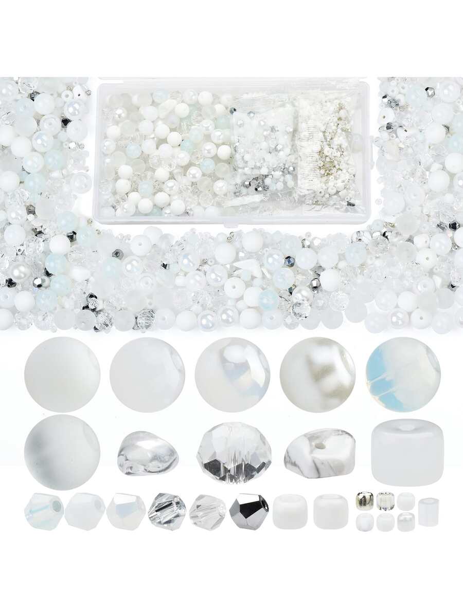 1box Bead DIY Jewelry Accessory - White - View 1